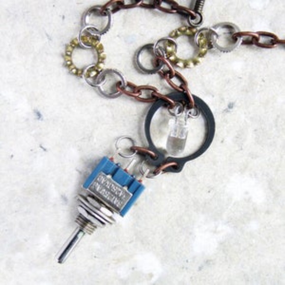 Custom - Steampunk Hardware Geek Switch Necklace - Picture 1 of 1